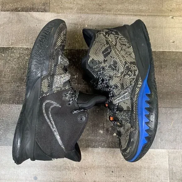 Nike Men’s Size 8.5 Kyrie 7 Grind Basketball Shoes Black Blue Athletic Sneakers